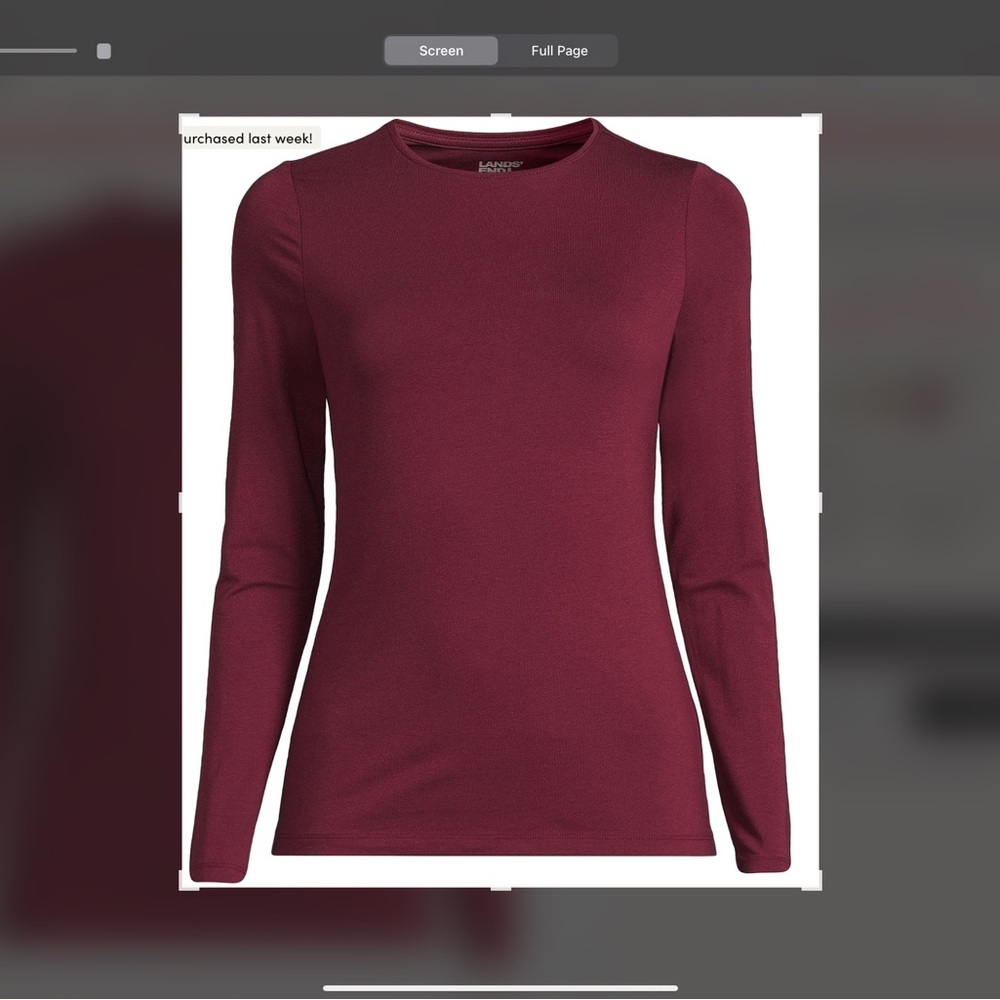 Talbots long sleeve maroon t-shirt, 3X, NWOT